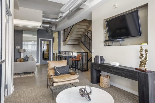 Our Apartment Building Interior Lobby at Sleek Lofts