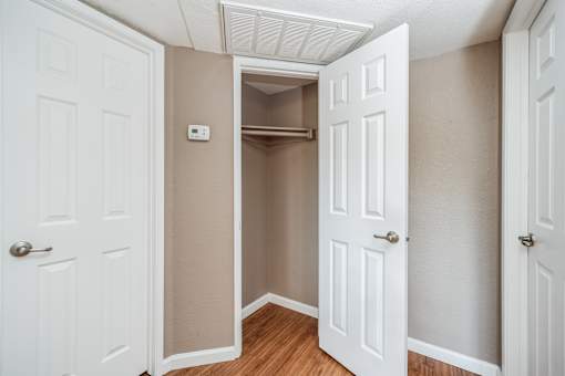 A Coat Closet in a Premium Two Bedroom Two Bath Apartment at Meadow Creek Apartments in San Marcos, CA