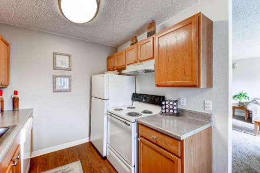 A Standard Kitchen at Greentree Village Apartments