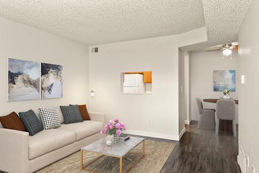 Living Room at Horizon East Apartments