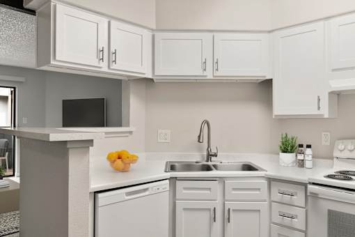 Fully Equipped Kitchen at Hilltop View Apartments