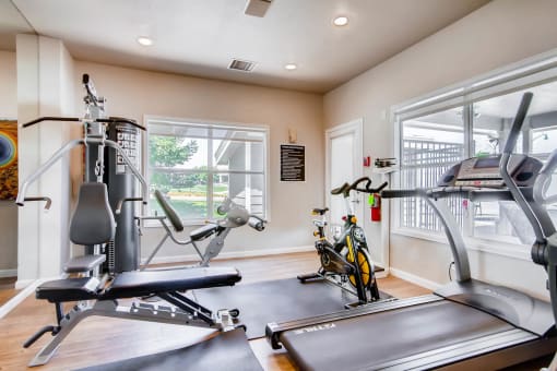 Our 24-Hour Fitness Center at Eagles Landing at Church Ranch Apartments