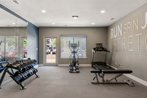 Our Fitness Center at Horizon East Apartments.