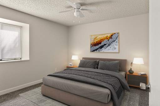 A Bedroom at Horizon East Apartments