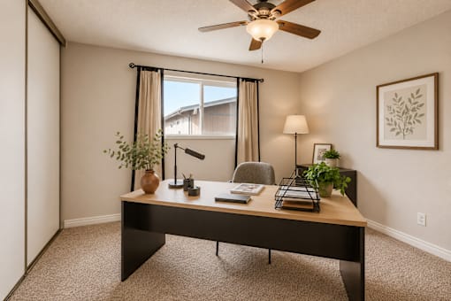 An office at Greentree Village Apartments