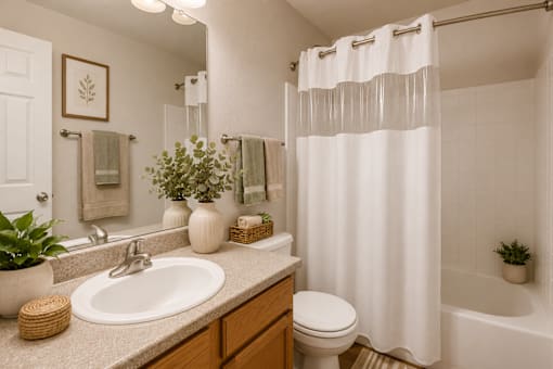 The Bathroom at Greentree Village Apartments