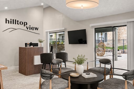 The Reception Area of the Leasing Office at Hilltop View Apartments