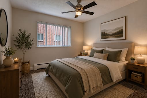 Bedroom at Off Broadway Flats
