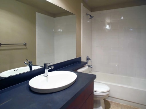 A Renovated Bathroom at Ladera Apartments