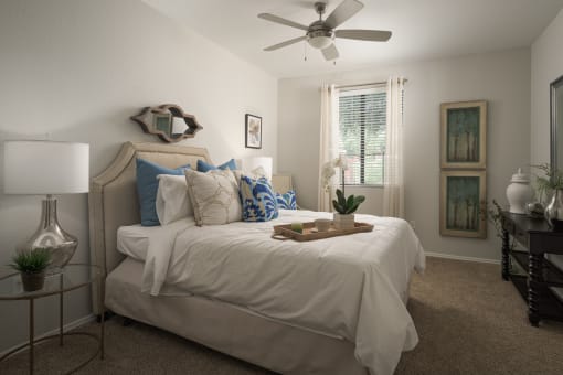 Large bedroom with large walk-in closets at Trevi Apartment Homes, Chandler, Arizona