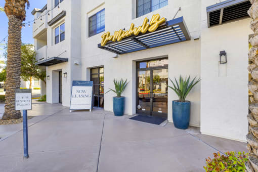 This inviting entrance creates a warm, professional atmosphere, setting the tone for the exceptional service and stylish living that await inside.