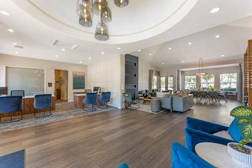At Ascent at the Galleria, the leasing office and clubhouse are located side by side, offering convenience and easy access to both resident services and community amenities.