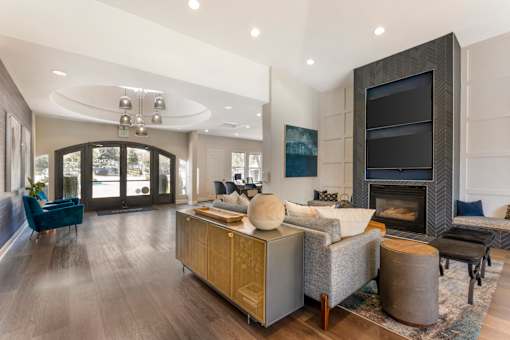 The clubhouse entry is conveniently located next to the leasing office, making it easy for residents and guests to get quick answers to any questions at Ascent at the Galleria.