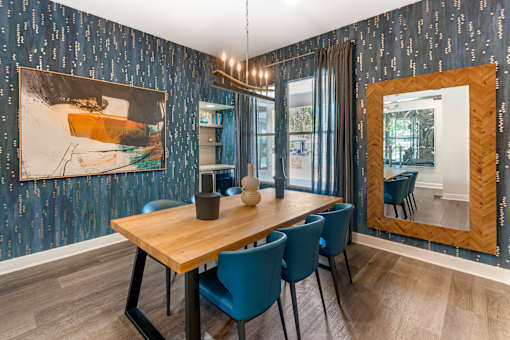 The clubhouse also includes a conference room, providing a quiet, private space ideal for meetings or focused work at Ascent at the Galleria.