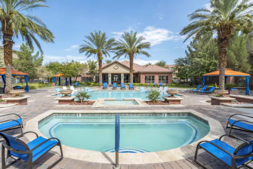Indulge in a refreshing retreat by immersing yourself in our luxurious resort-style swimming pool  at Sonata Apartment Homes, Nevada, 89030