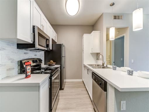 Modern kitchen at The Summit at Chino Hills Apartment Homes in Chino Hills, CA 91709