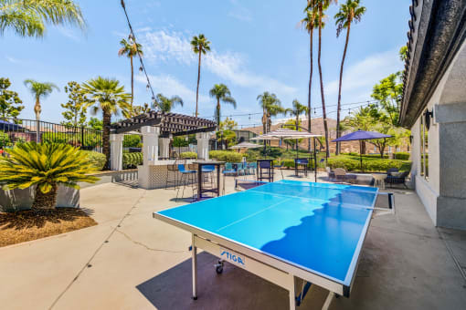 Outdoor Sun Deck Games at The Hills at Quail Run in Riverside, California