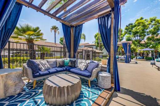 Renovated Pool Desk Lounge at The Hills at Quail Run in Riverside, California