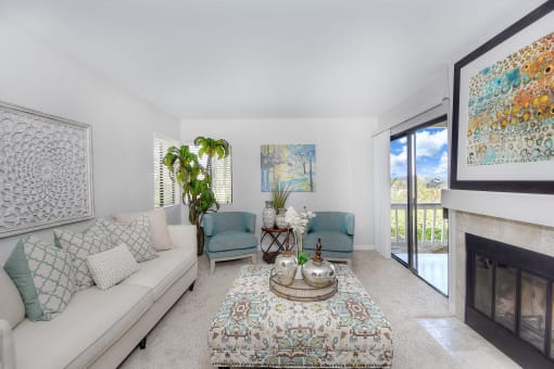 Living Room at La Serena Apartments in Bernardo Heights, CA