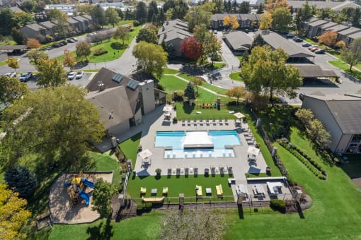 Pool, Playground, Gas Grilling Areal of Pool and Play Ground
