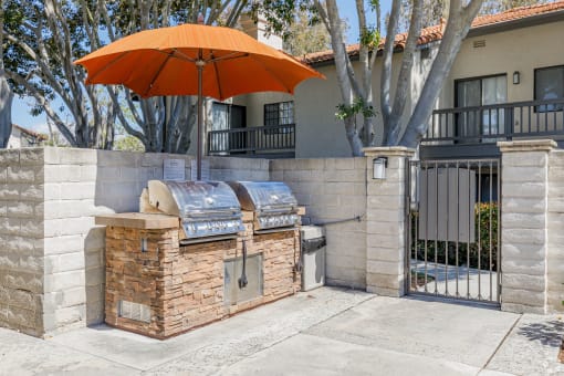 our apartments showcase an outdoor kitchen at La Serena, San Diego, California