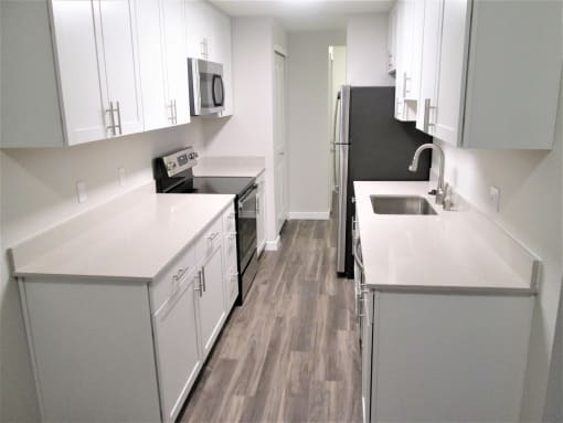 Willow One Bedroom One Bath Kitchen at Cedar Heights, Washington, 98034