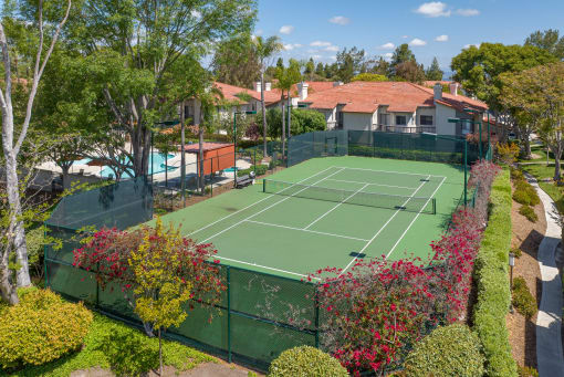 Overhead Tennis Court View  at La Serena, San Diego, 92128