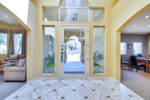 Entry foyer at Ventana Apartment Homes in Central Scottsdale, AZ, For Rent. Now leasing 1 and 2 bedroom apartments.