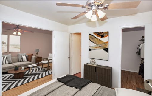 Spacious bedrooms at La Hacienda Apartments in Tucson, AZ!