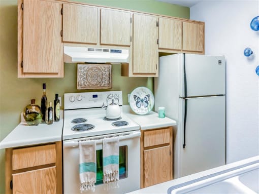 Spacious kitchen storage at Country Club at The Meadows Senior Apartments in Las Vegas, NV, For Rent. Now leasing 1 and 2 bedroom apartments.