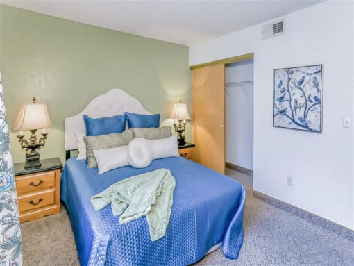 Large closets at Country Club at The Meadows Senior Apartments in Las Vegas, NV, For Rent. Now leasing 1 and 2 bedroom apartments.