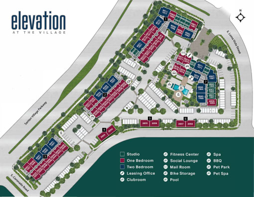 Sitemap at Elevation at the Village, Gilbert  