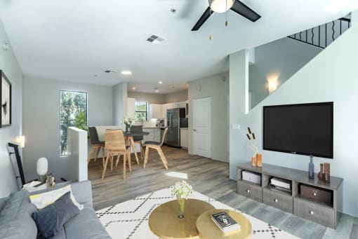 Living Area With TV at Dolce Villagio Townhomes, Arizona, 85281