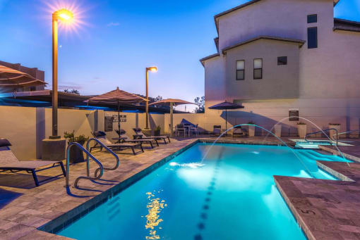 Twilight Pool View at Dolce Villagio Townhomes, Arizona, 85281