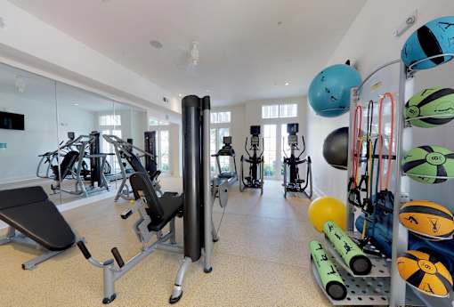 24/7 fitness and yoga center at Link Apartments® Mixson, North Charleston