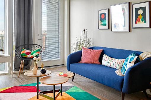 comfortable living roomat Link Apartments® Canvas, Georgia