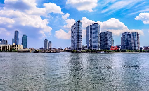 a view of miami from the water
