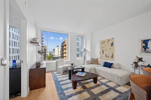 Classic Living Area at Link Apartments® QPN, Long Island City, NY 11101