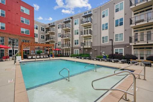 our apartments offer a swimming pool in our building at Link Apartments® Brookstown, Winston Salem, 27101