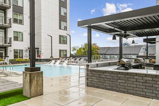 Swimming pool at Link Apartments® Mint Street, Charlotte, North Carolina