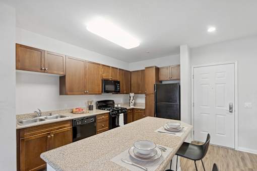 kitchen at Enclave at Warner Center