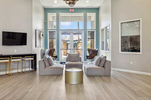 resident social lounge at Tribeca North Apartment Homes