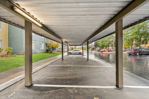 Covered parking at Riverwalk