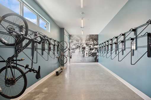 Bike storage room at Brix 325