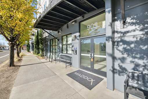 Entrance at Maddox Apartments
