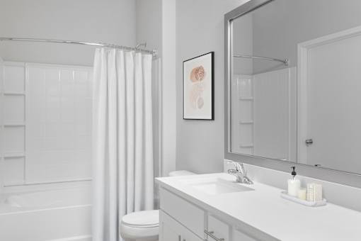 White Bathroom at Verona Apartments