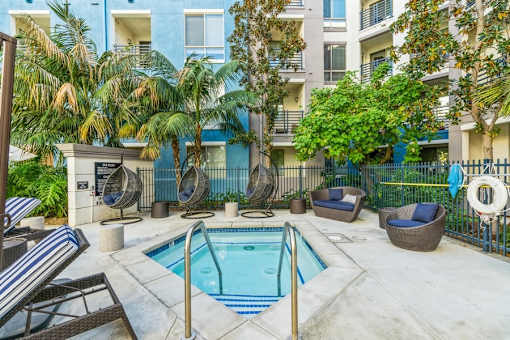 Outdoor Hot Tub at Enclave at Warner Center, 6720 Variel Ave