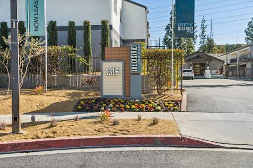 Front Entrance at The District Apartment Homes