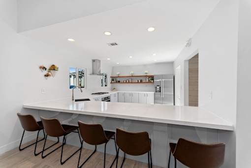 clubhouse with full kitchen at Pointe Luxe Apartment Homes, San Diego, CA, 92110