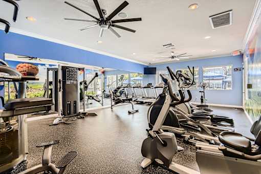 Fitness center at Santa Rosa Apartments